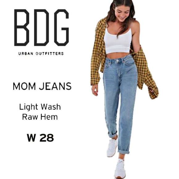 BDG Denim - BDG High-Rise Mom Jean in Medium Wash Blue 28.